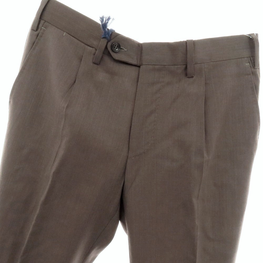 【中古】ジェルマーノ GERMANO ウール ドレススラックスパンツ グレイッシュブラウン【 46 】【 状態ランクA 】【 メンズ 】