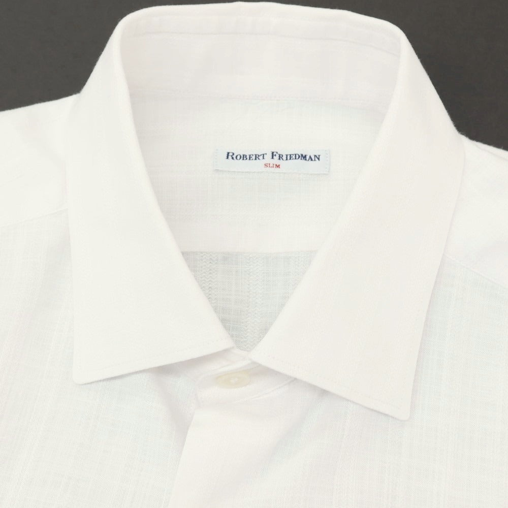 【中古】ロバートフリードマン Robert Friedman コットン カジュアルシャツ ホワイト【サイズ40】【 状態ランクB 】【 メンズ 】