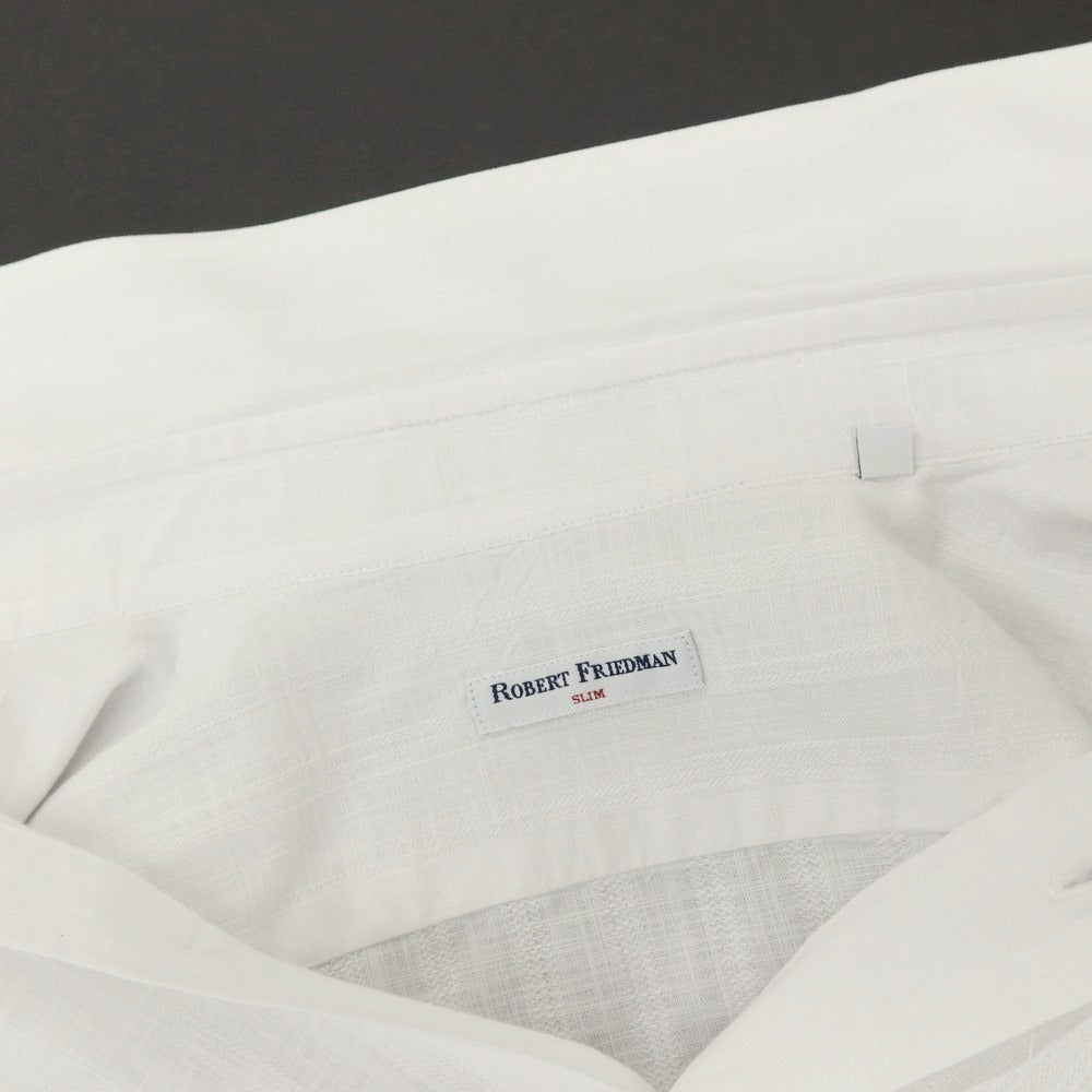 【中古】ロバートフリードマン Robert Friedman コットン カジュアルシャツ ホワイト【サイズ40】【 状態ランクB 】【 メンズ 】