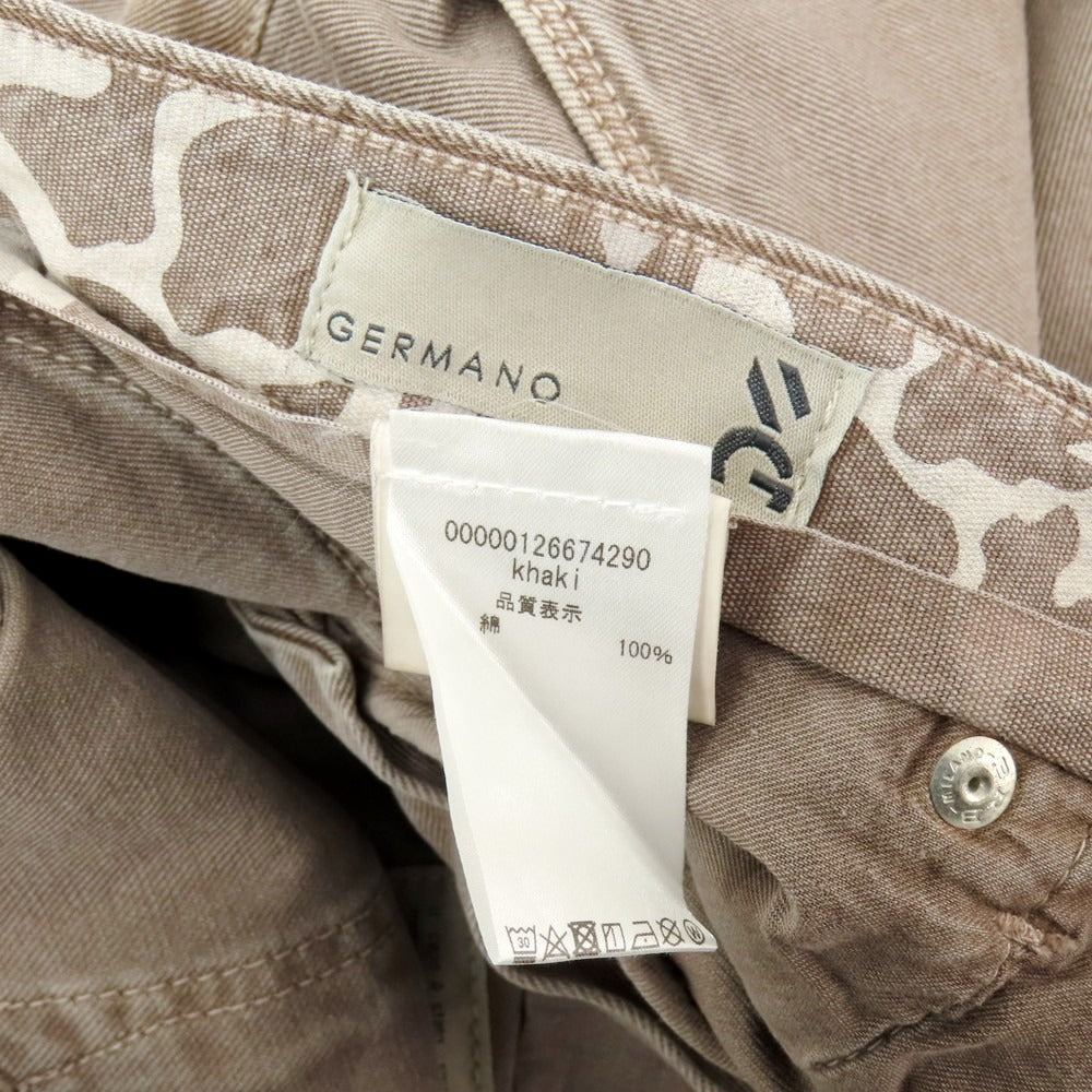 【中古】ジェルマーノ GERMANO コットン デニムパンツ グレージュ【サイズ52】【 状態ランクC 】【 メンズ 】 [CPD]
