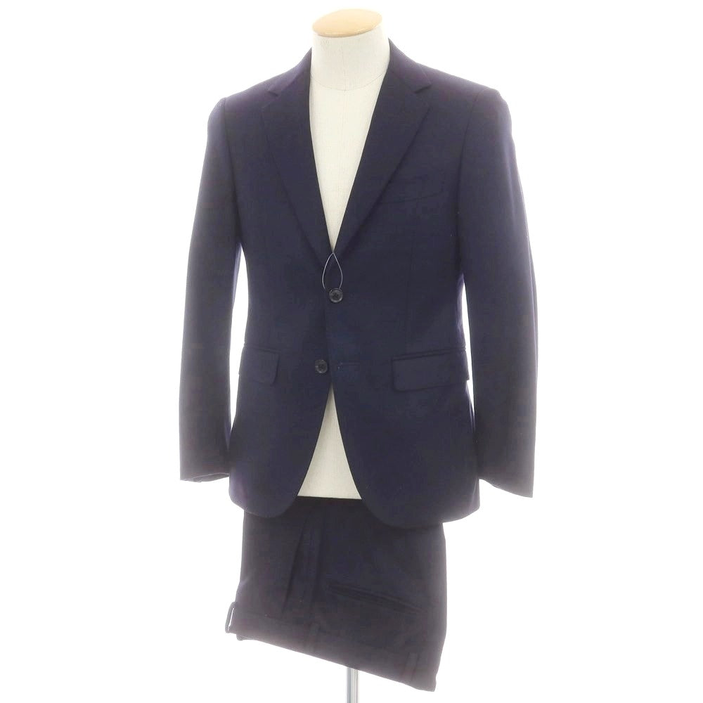 【中古】アザブテーラー azabu tailor ウール 2つボタンスーツ ネイビー【 40 】【 状態ランクC 】【 メンズ 】