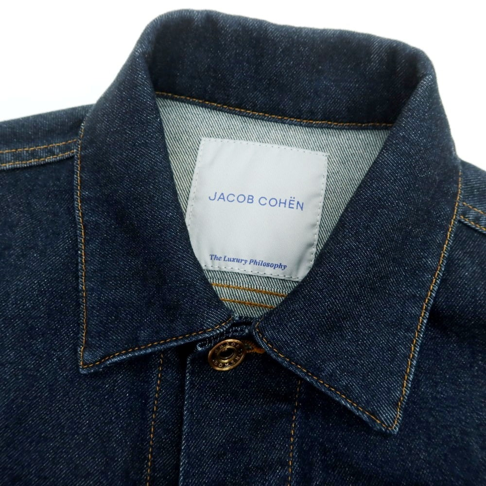 【中古】ヤコブコーエン JACOB COHEN YORK ストレッチデニム デニムジャケット ネイビー【 S 】【 状態ランクB 】【 メンズ 】