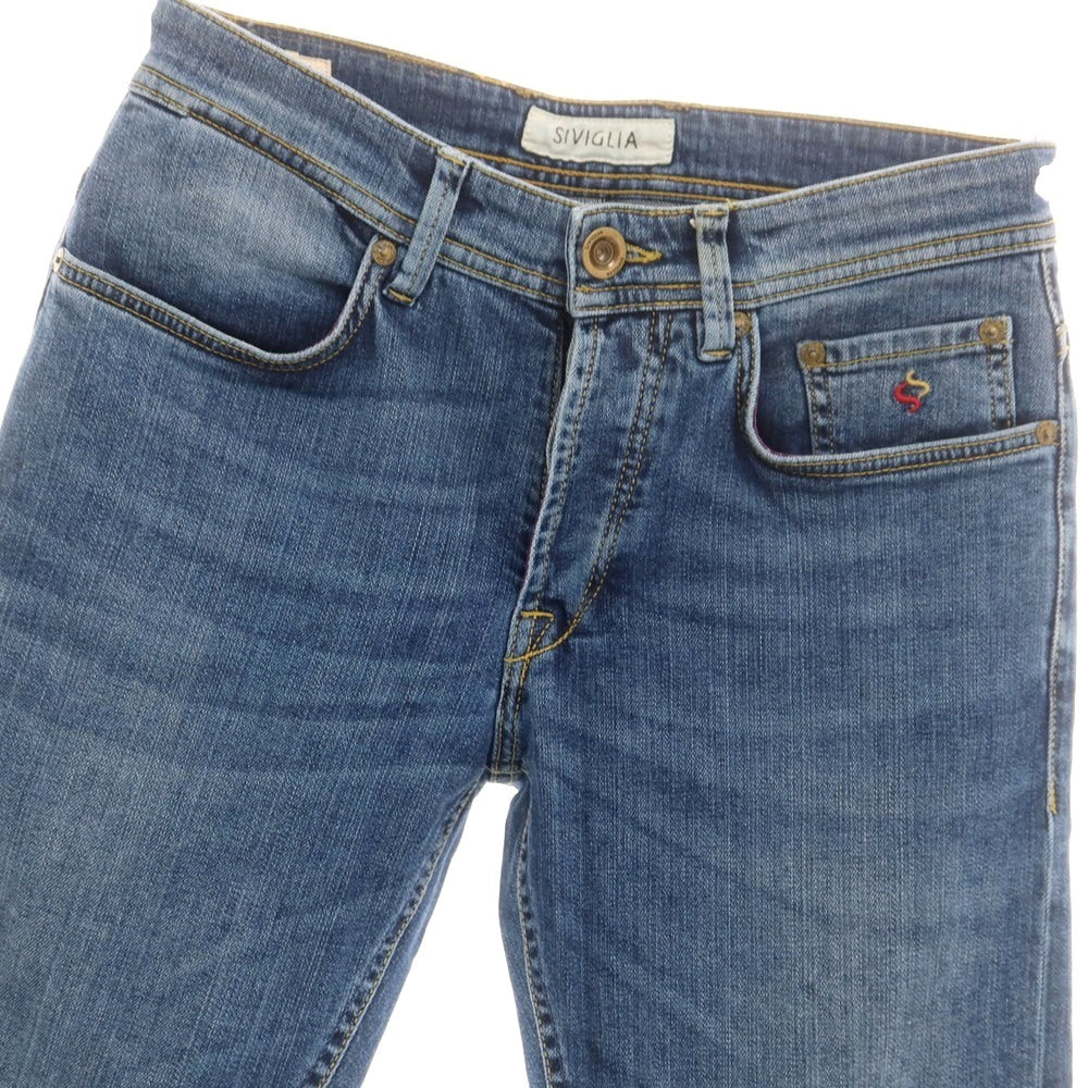 【中古】シビリア SIVIGLIA ストレッチ コットン ジーンズ デニムパンツ ネイビー【 30 】【 状態ランクB 】【 メンズ 】