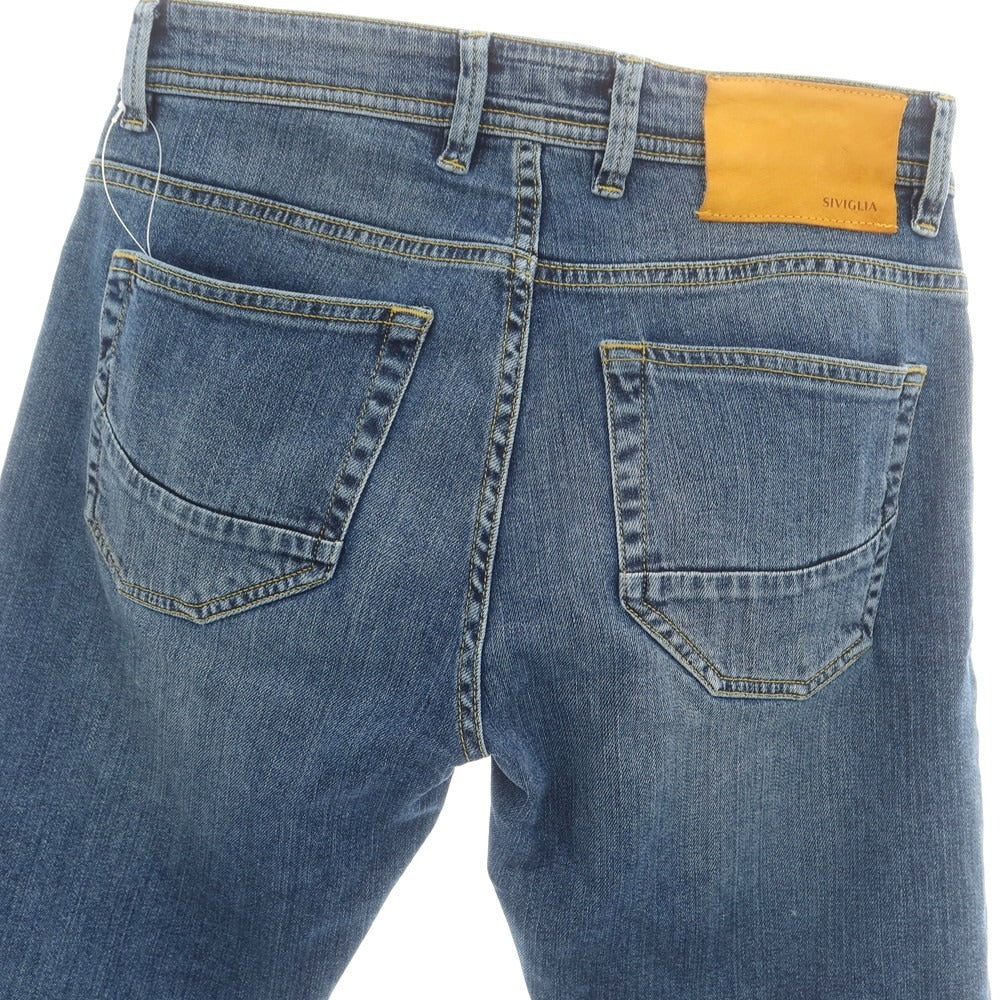 【中古】シビリア SIVIGLIA ストレッチ コットン ジーンズ デニムパンツ ネイビー【サイズ30】【 状態ランクB 】【 メンズ 】 [CPD]