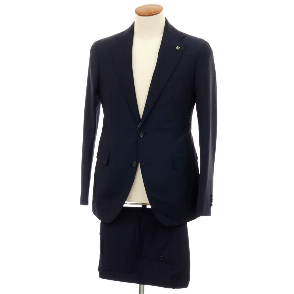 【中古】タリアトーレ TAGLIATORE ウールモヘヤ 2つボタンスーツ ネイビー【サイズ46】【 状態ランクB 】【 メンズ 】