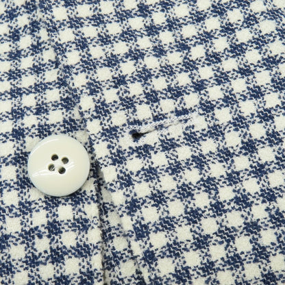 【中古】エルビーエム1911 L.B.M.1911 コットンナイロンリネン チェック 2B カジュアルジャケット ネイビーxホワイト【 46 】【 状態ランクC 】【 メンズ 】