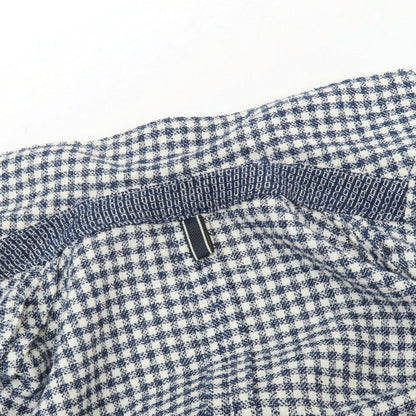 【中古】エルビーエム1911 L.B.M.1911 コットンナイロンリネン チェック 2B カジュアルジャケット ネイビーxホワイト【 46 】【 状態ランクC 】【 メンズ 】