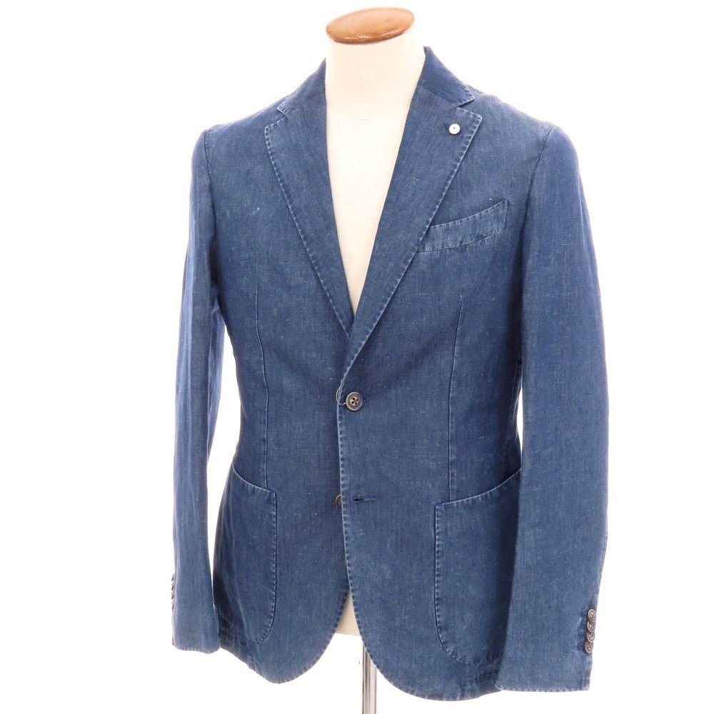 【中古】エルビーエム1911 L.B.M.1911 リネンコットン 2B カジュアルジャケット ライトネイビー【 46 】【 状態ランクB 】【 メンズ 】