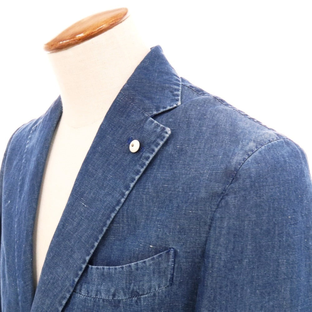 【中古】エルビーエム1911 L.B.M.1911 リネンコットン 2B カジュアルジャケット ライトネイビー【 46 】【 状態ランクB 】【 メンズ 】