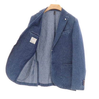 【中古】エルビーエム1911 L.B.M.1911 リネンコットン 2B カジュアルジャケット ライトネイビー【 46 】【 状態ランクB 】【 メンズ 】