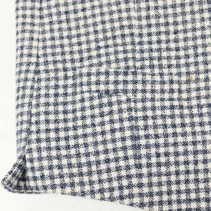 【SALE30%OFF/返品不可】【中古】エルビーエム1911 L.B.M.1911 コットンナイロンリネン チェック カジュアル系ジレ ベスト ネイビーxホワイト【 サイズ44 R 】【 状態ランクC 】【 メンズ 】