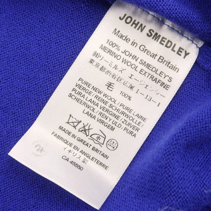 【中古】ジョンスメドレー JOHN SMEDLEY ハイゲージ ウール Vネック ニットベスト ロイヤルブルー【 S 】【 状態ランクC 】【 メンズ 】