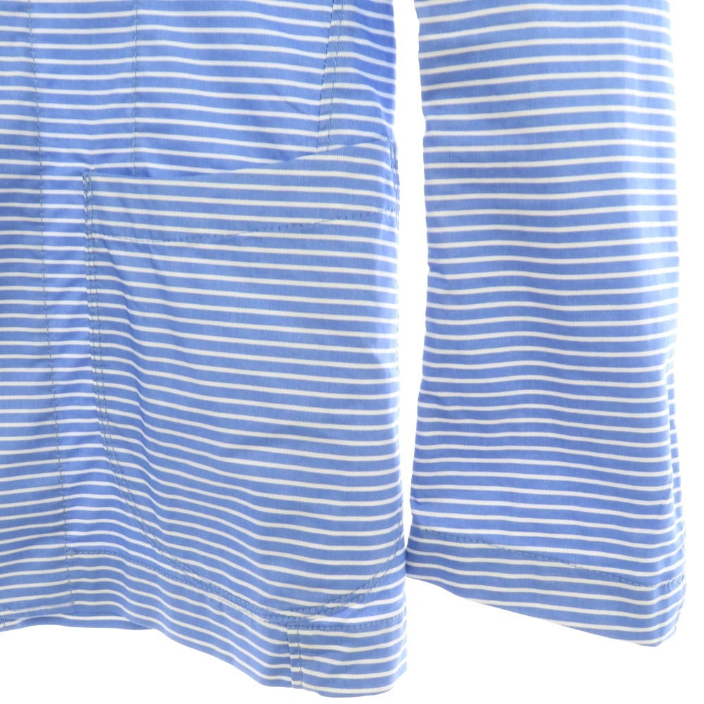 【中古】ラルディーニ LARDINI コットン ボーダー柄 シャツジャケット ブルーxホワイト【 44 】【 状態ランクB 】【 メンズ 】