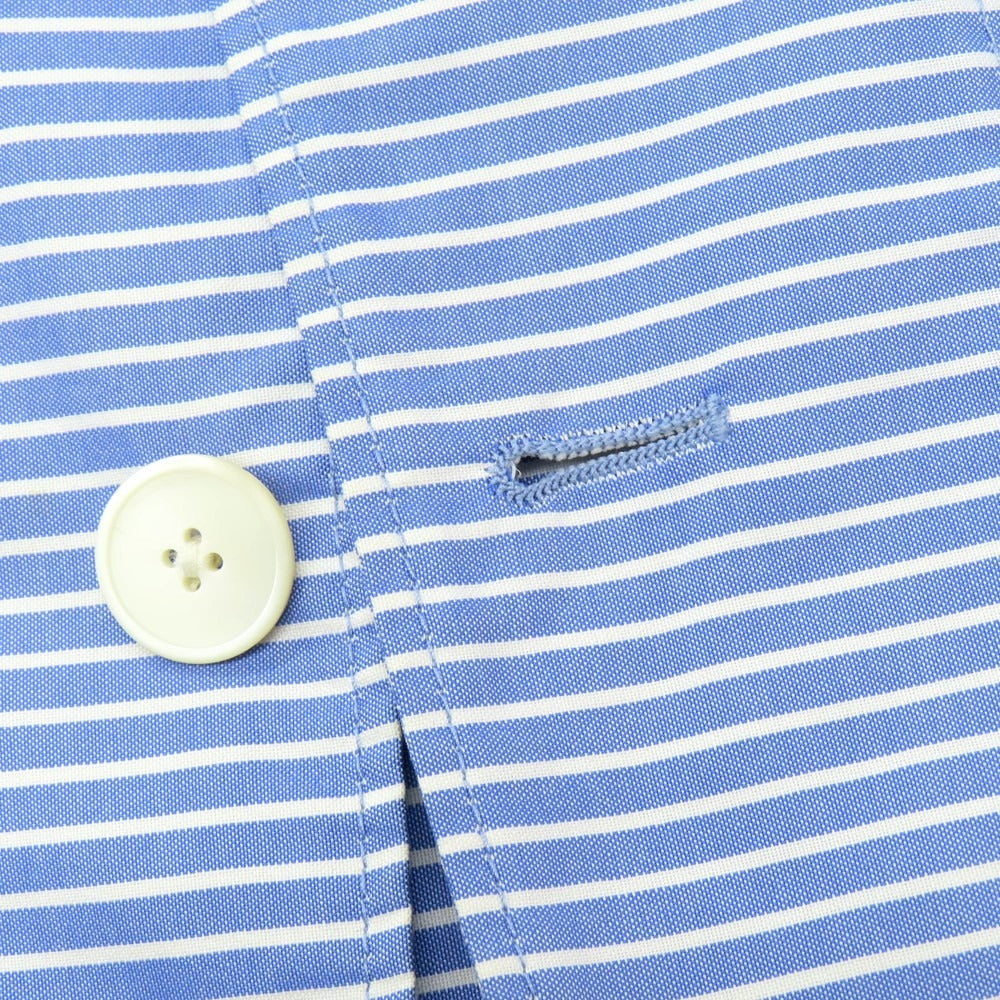 【中古】ラルディーニ LARDINI コットン ボーダー柄 シャツジャケット ブルーxホワイト【 44 】【 状態ランクB 】【 メンズ 】