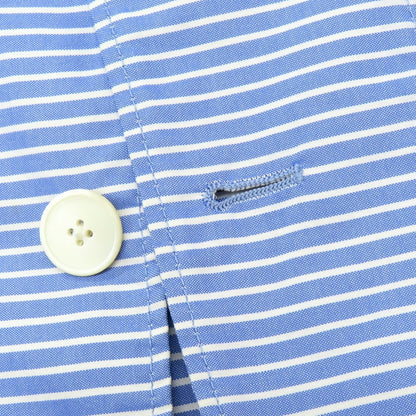 【中古】ラルディーニ LARDINI コットン ボーダー柄 シャツジャケット ブルーxホワイト【 44 】【 状態ランクB 】【 メンズ 】