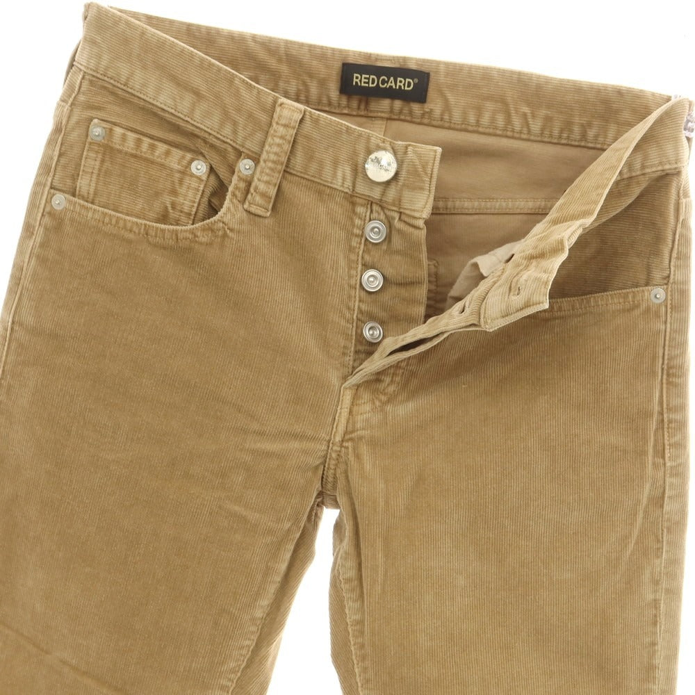 【中古】レッドカード RED CARD ストレッチ コットン 細畝 コーデュロイパンツ ベージュ【 28 】【 状態ランクC 】【 メンズ 】
