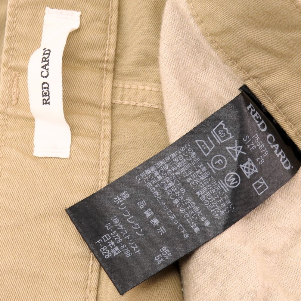 【中古】レッドカード RED CARD ストレッチ コットン 5ポケットパンツ ベージュ【 28 】【 状態ランクC 】【 メンズ 】