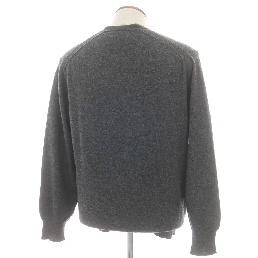 【中古】エヌ ピール N.PEAL カシミヤ カーディガン ダークグレー【 M 】【 状態ランクC 】【 メンズ 】