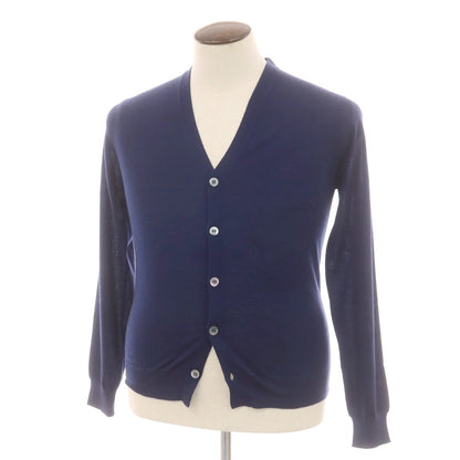 【中古】バランタイン BALLANTYNE ハイゲージ カシミヤ カーディガン ライトネイビー【 50 】【 状態ランクA 】【 メンズ 】
