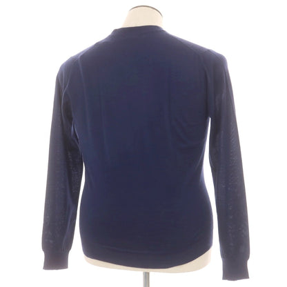 【中古】バランタイン BALLANTYNE ハイゲージ カシミヤ カーディガン ライトネイビー【 50 】【 状態ランクA 】【 メンズ 】