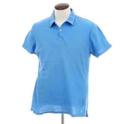【中古】デレク ローズ Derek Rose コットン 半袖ポロシャツ ブルー【 L 】【 状態ランクC 】【 メンズ 】