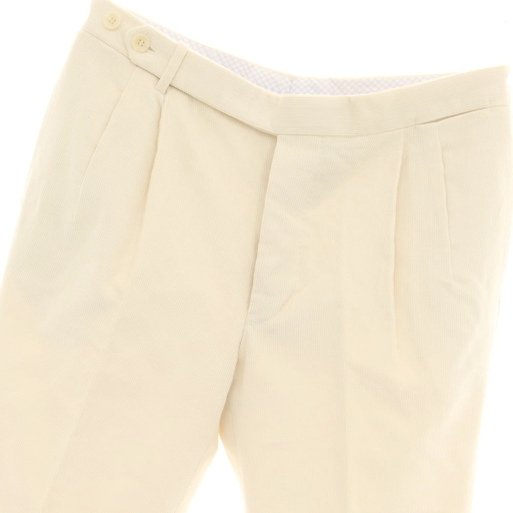 【中古】タイユアタイ TIE YOUR TIE コットン 中太畝 コーデュロイパンツ アイボリー【 50 】【 状態ランクB 】【 メンズ 】