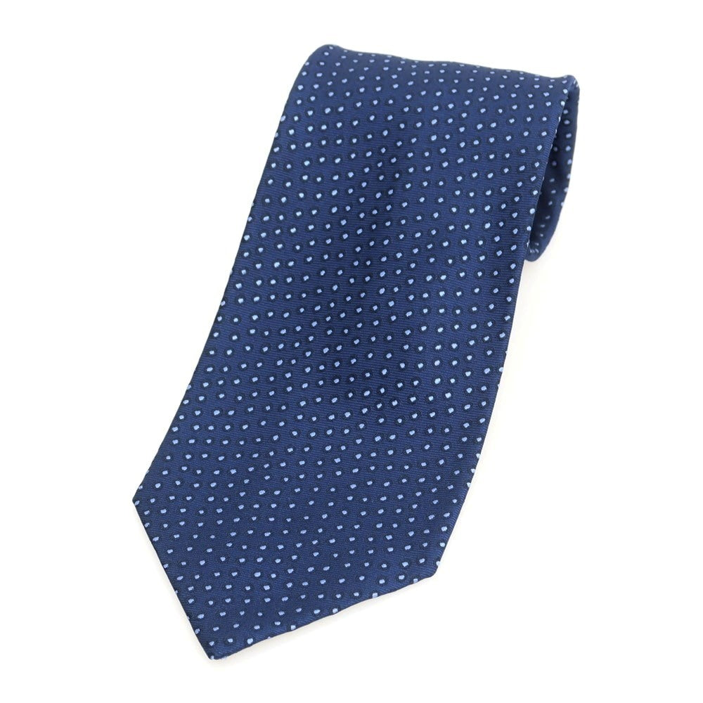 【中古】シャルベ CHARVET シルク 小紋柄ネクタイ ライトネイビーxライトブルー【 状態ランクA 】【 メンズ 】