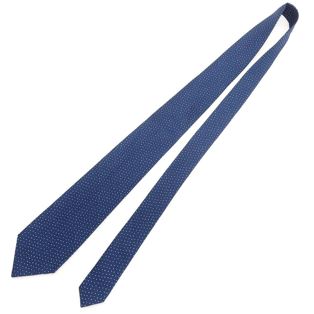 【中古】シャルベ CHARVET シルク 小紋柄ネクタイ ライトネイビーxライトブルー【 状態ランクA 】【 メンズ 】