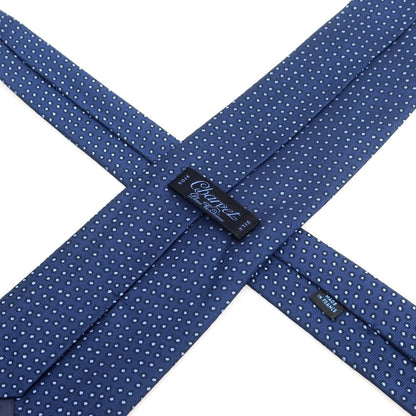 【中古】シャルベ CHARVET シルク 小紋柄ネクタイ ライトネイビーxライトブルー【 状態ランクA 】【 メンズ 】