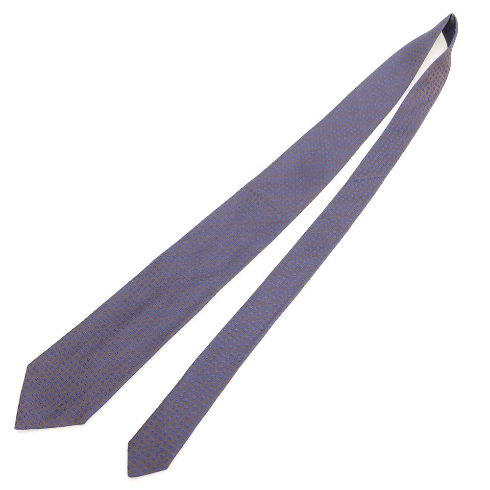 【中古】シャルベ CHARVET シルク 小紋柄ネクタイ アッシュブラウンxブルー【 状態ランクA 】【 メンズ 】