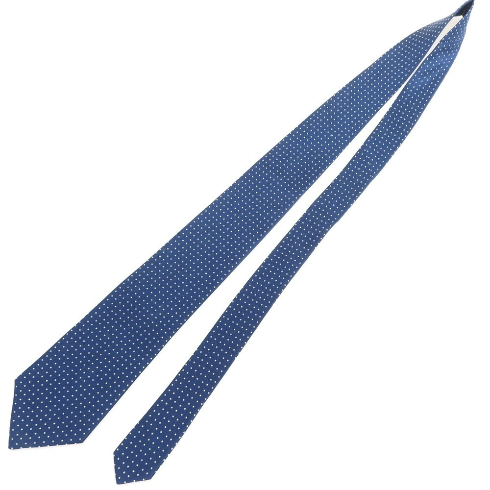 【中古】シャルベ CHARVET シルク ドット柄ネクタイ ネイビーxホワイト【 状態ランクB 】【 メンズ 】