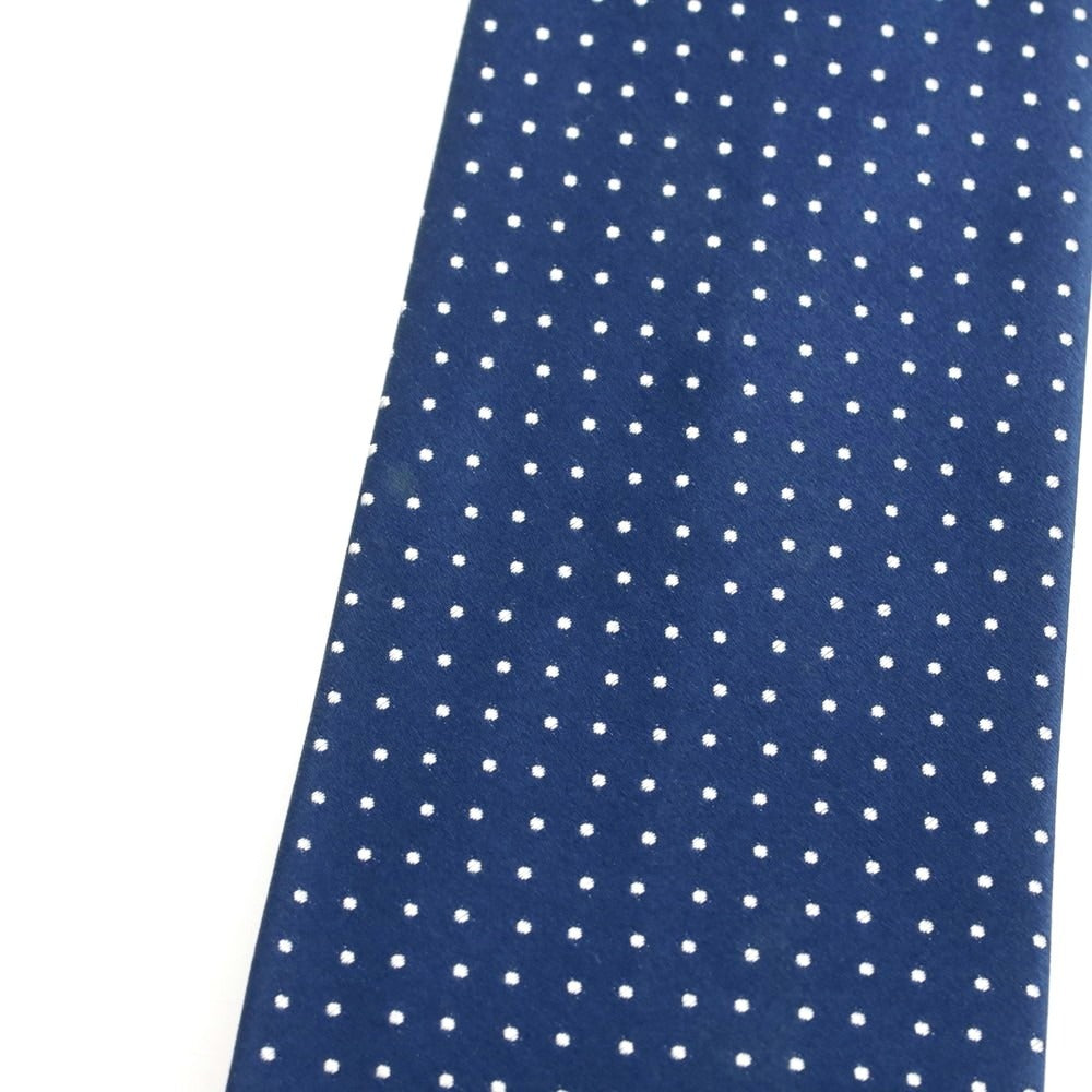 【中古】シャルベ CHARVET シルク ドット柄ネクタイ ネイビーxホワイト【 状態ランクB 】【 メンズ 】
