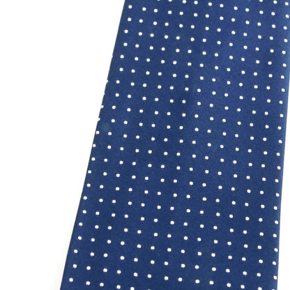 【中古】シャルベ CHARVET シルク ドット柄ネクタイ ネイビーxホワイト【 状態ランクB 】【 メンズ 】