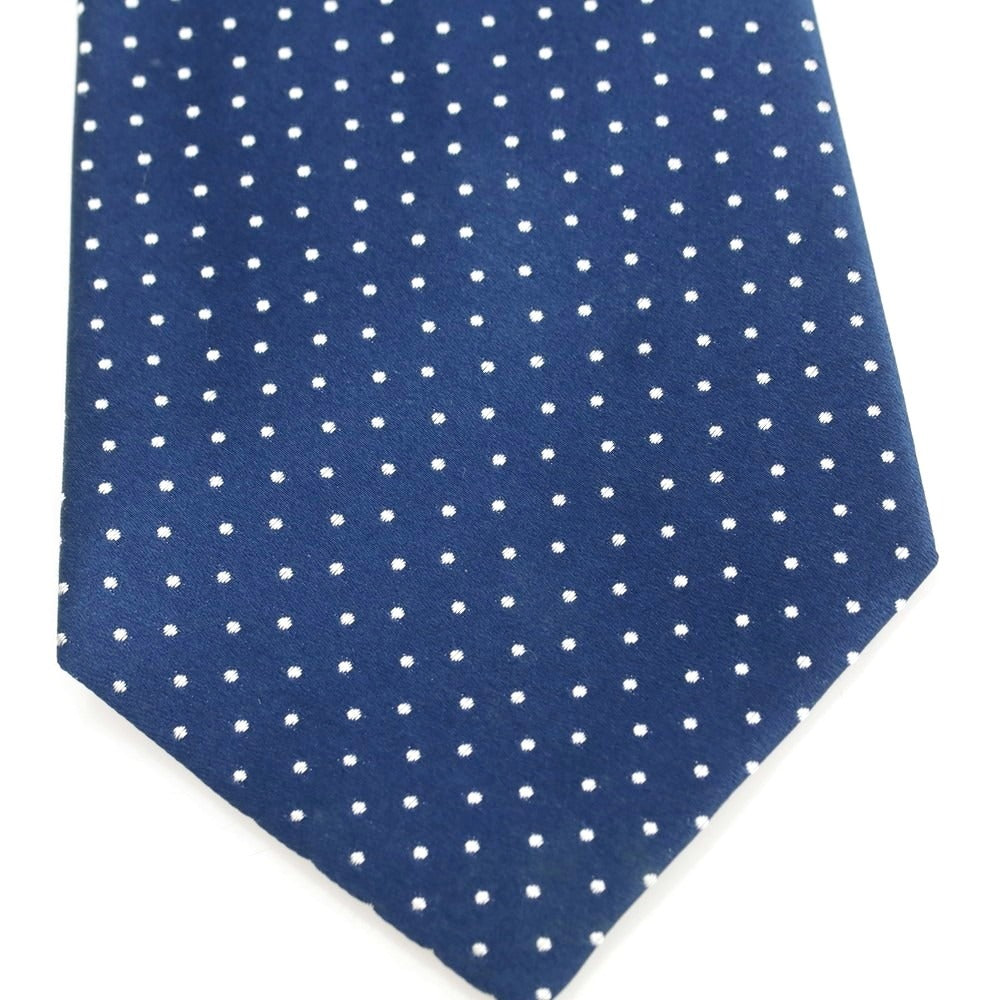【中古】シャルベ CHARVET シルク ドット柄ネクタイ ネイビーxホワイト【 状態ランクB 】【 メンズ 】