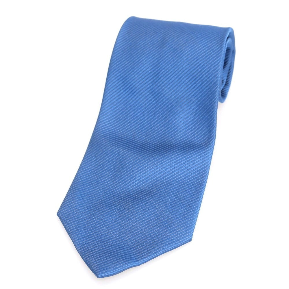 【中古】シャルベ CHARVET シルク 無地ネクタイ ブルー【 状態ランクA 】【 メンズ 】