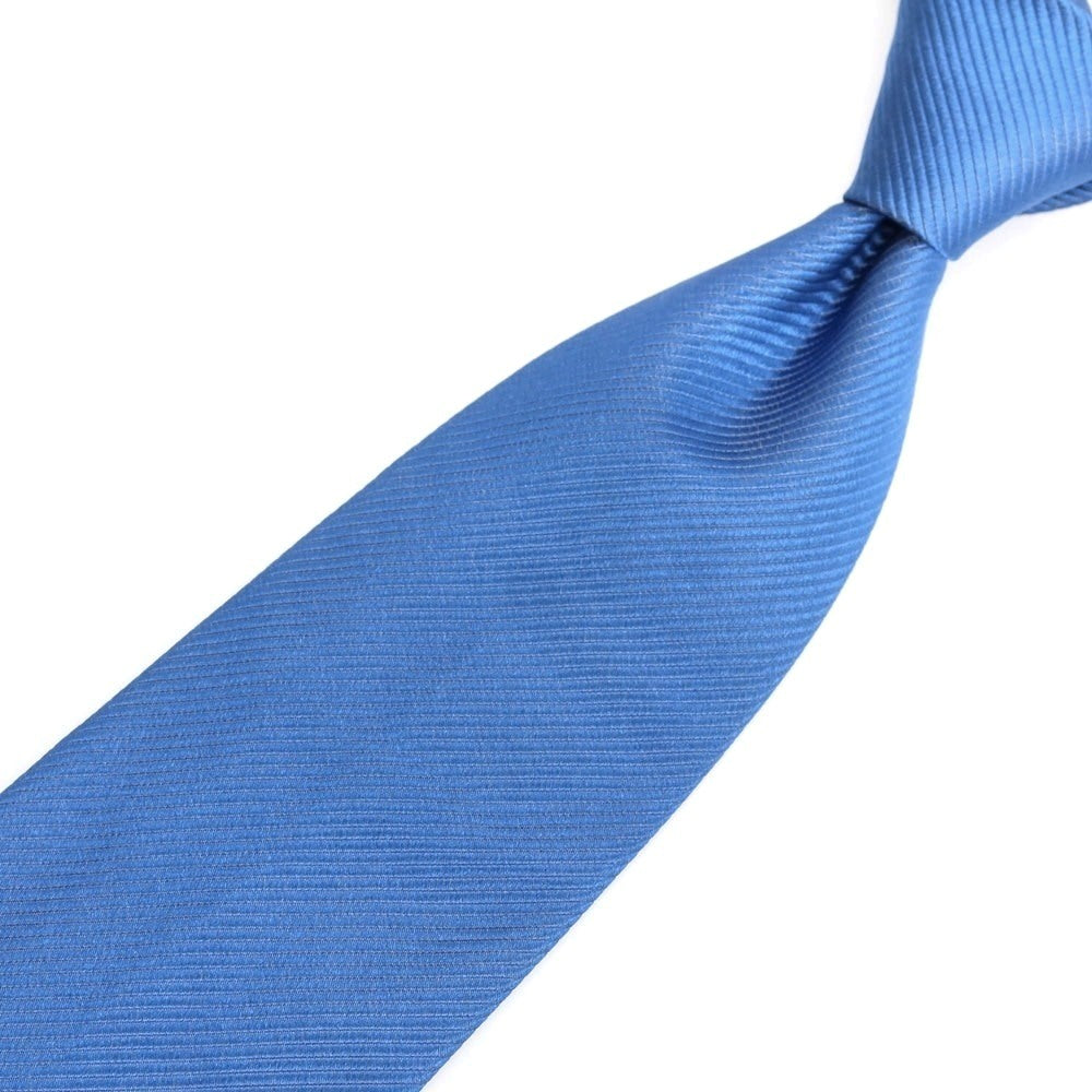 【中古】シャルベ CHARVET シルク 無地ネクタイ ブルー【 状態ランクA 】【 メンズ 】