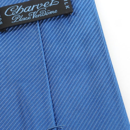 【中古】シャルベ CHARVET シルク 無地ネクタイ ブルー【 状態ランクA 】【 メンズ 】
