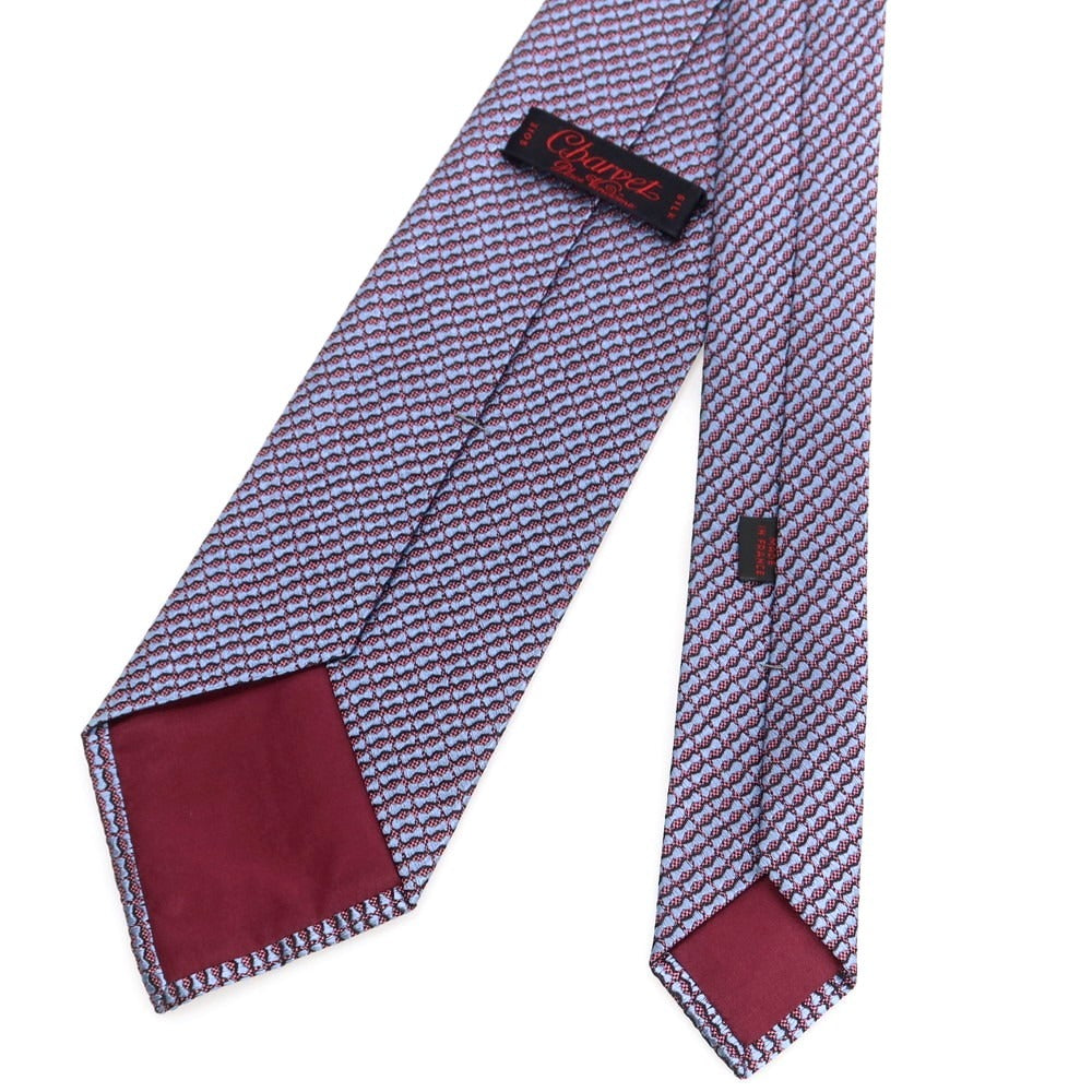 【中古】シャルベ CHARVET シルク ネクタイ ライトブルーxピンク【 状態ランクA 】【 メンズ 】