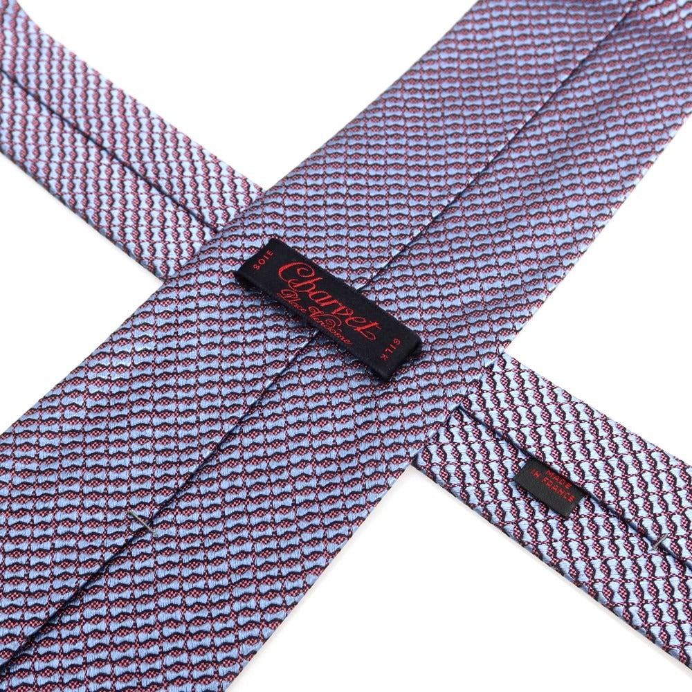 【中古】シャルベ CHARVET シルク ネクタイ ライトブルーxピンク【 状態ランクA 】【 メンズ 】