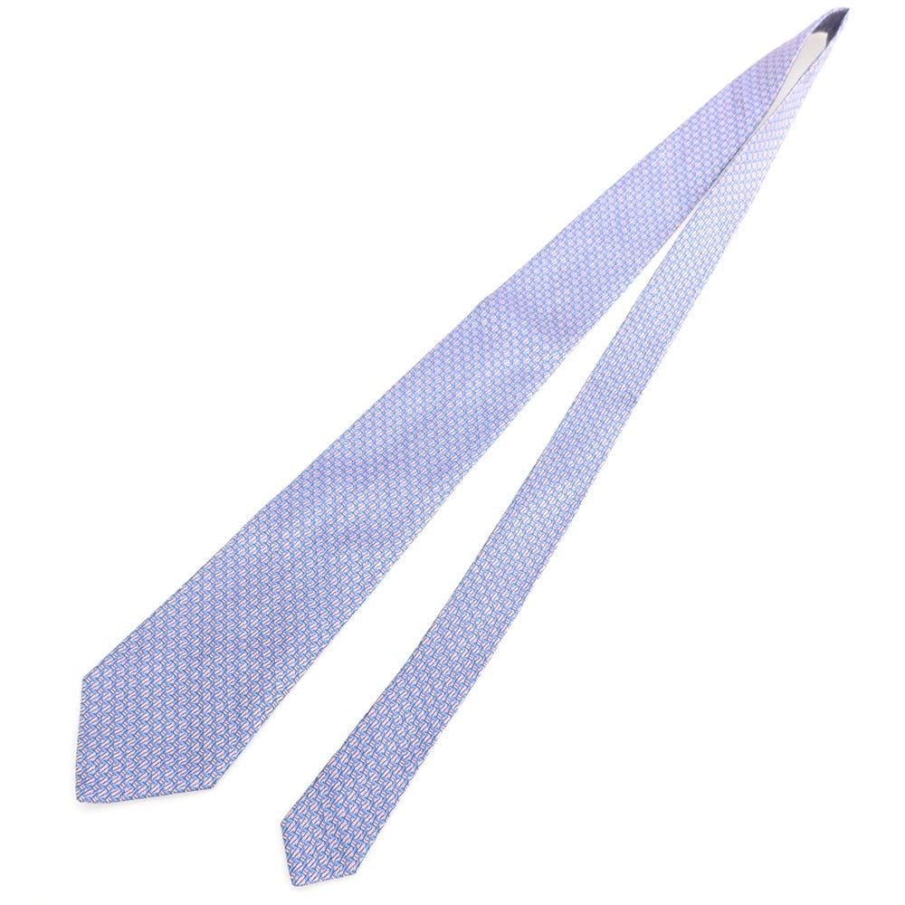 【中古】シャルベ CHARVET シルク ネクタイ ライトブルーxピンク【 状態ランクA 】【 メンズ 】
