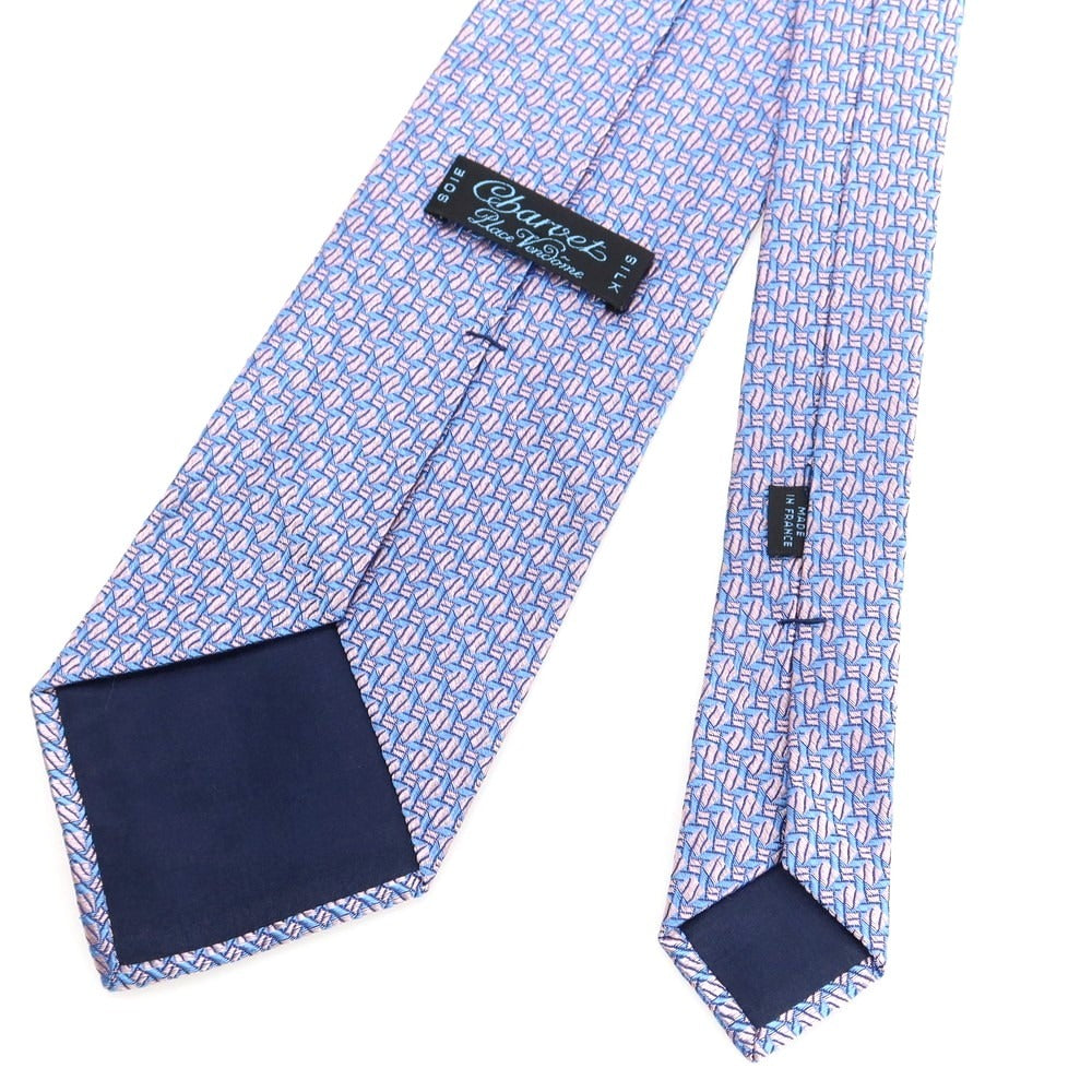【中古】シャルベ CHARVET シルク ネクタイ ライトブルーxピンク【 状態ランクA 】【 メンズ 】