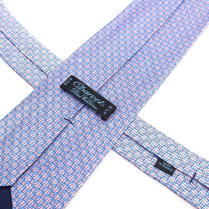 【中古】シャルベ CHARVET シルク ネクタイ ライトブルーxピンク【 状態ランクA 】【 メンズ 】