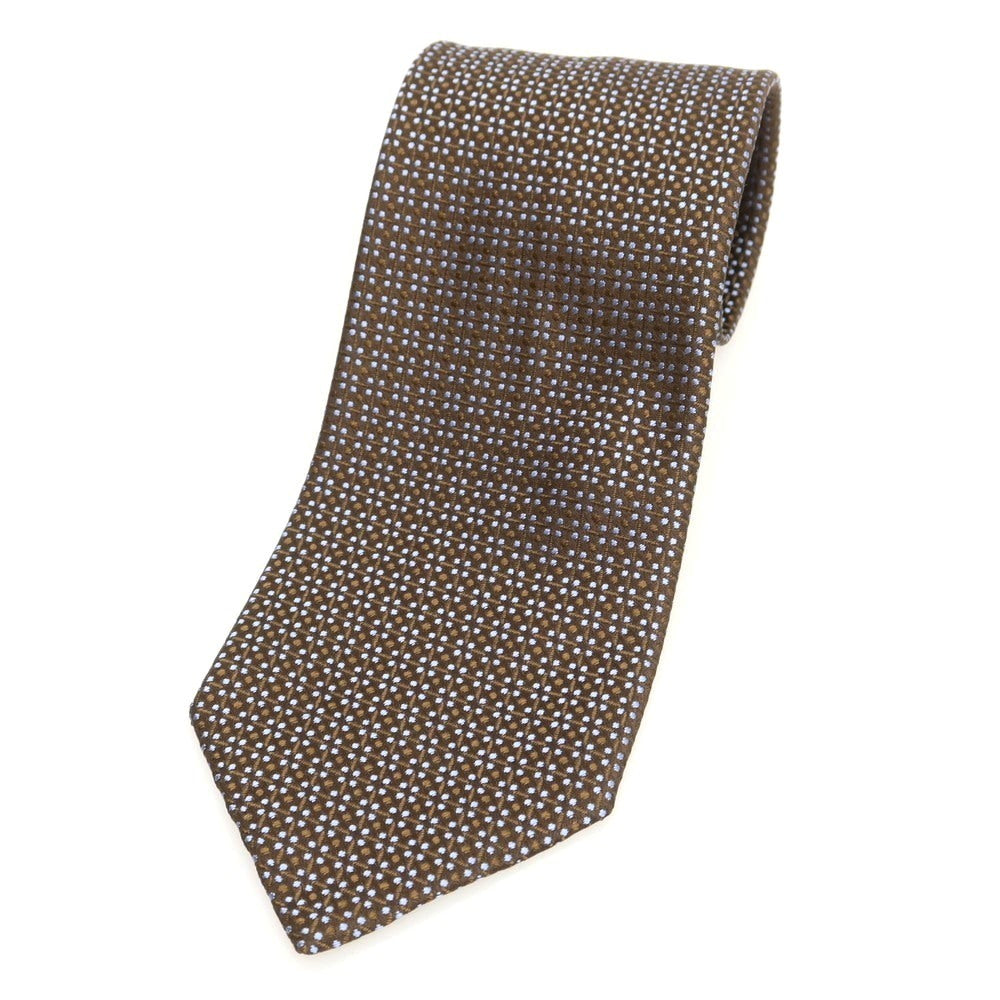 【中古】シャルベ CHARVET シルク ネクタイ ブラウンxライトブルー【 状態ランクA 】【 メンズ 】