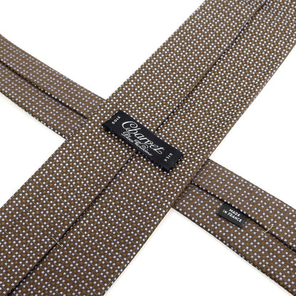 【中古】シャルベ CHARVET シルク ネクタイ ブラウンxライトブルー【 状態ランクA 】【 メンズ 】