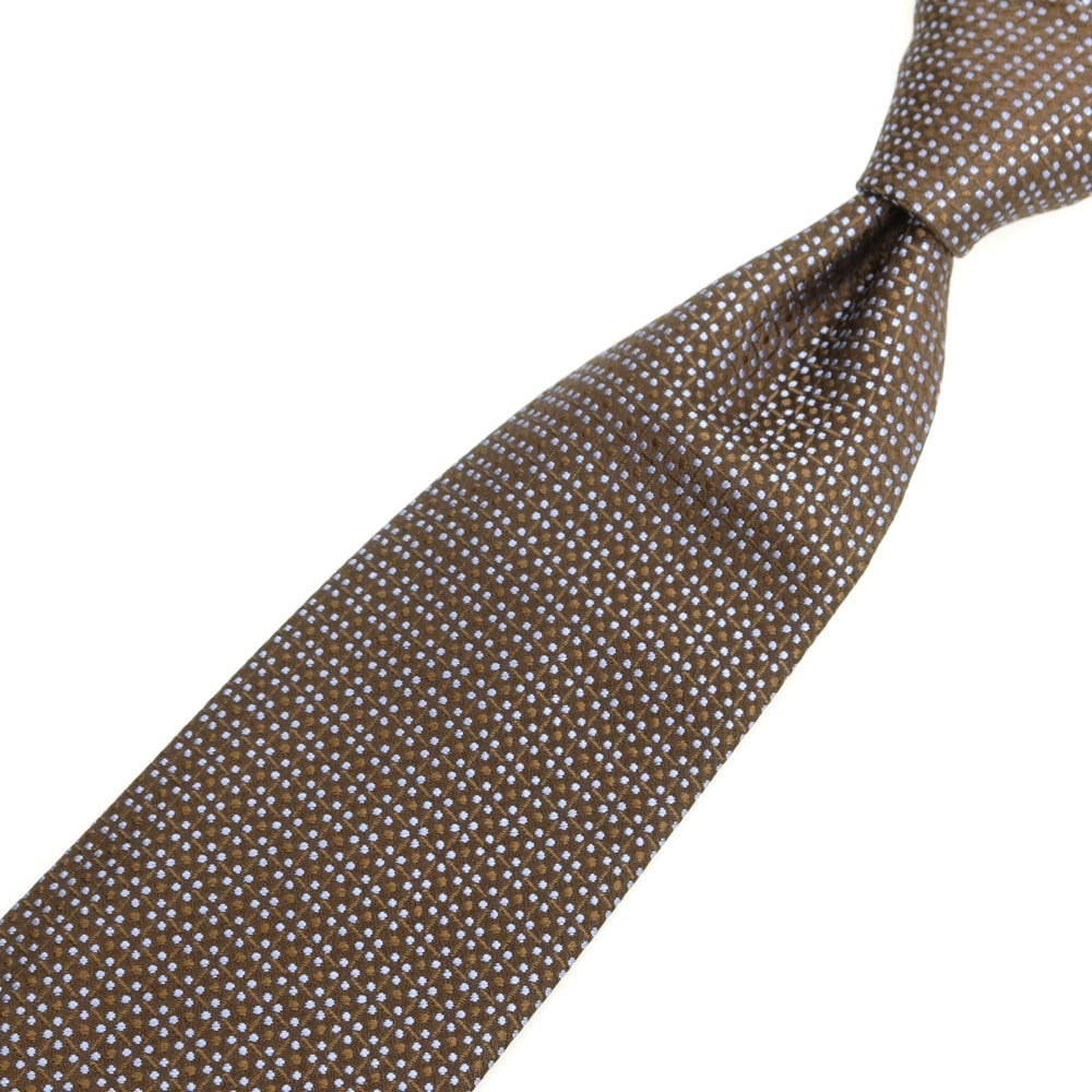 【中古】シャルベ CHARVET シルク ネクタイ ブラウンxライトブルー【 状態ランクA 】【 メンズ 】
