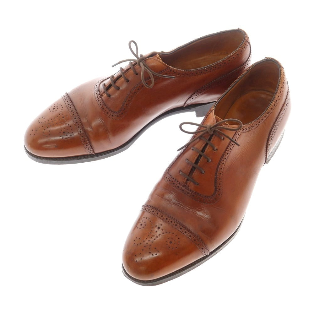 【中古】エドワードグリーン EDWARD GREEN LICHFIELD セミブローグ ドレスシューズ ブラウン【 7 1/2E 】【 状態ランクC 】【 メンズ 】