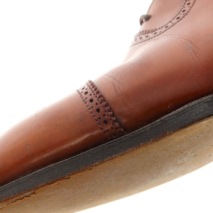 【中古】エドワードグリーン EDWARD GREEN LICHFIELD セミブローグ ドレスシューズ ブラウン【 7 1/2E 】【 状態ランクC 】【 メンズ 】