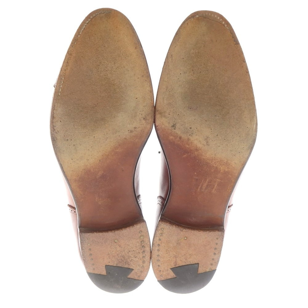 【中古】エドワードグリーン EDWARD GREEN LICHFIELD セミブローグ ドレスシューズ ブラウン【 7 1/2E 】【 状態ランクC 】【 メンズ 】