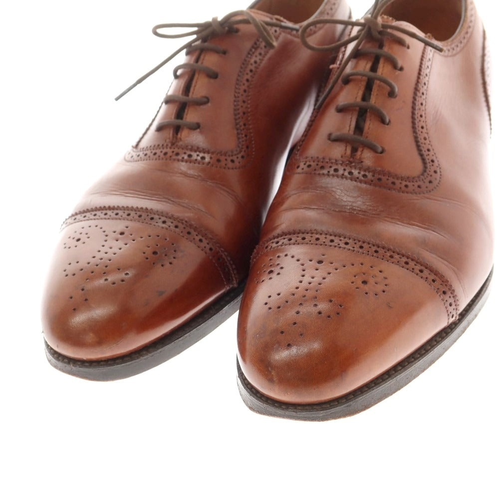 【中古】エドワードグリーン EDWARD GREEN LICHFIELD セミブローグ ドレスシューズ ブラウン【 7 1/2E 】【 状態ランクC 】【 メンズ 】