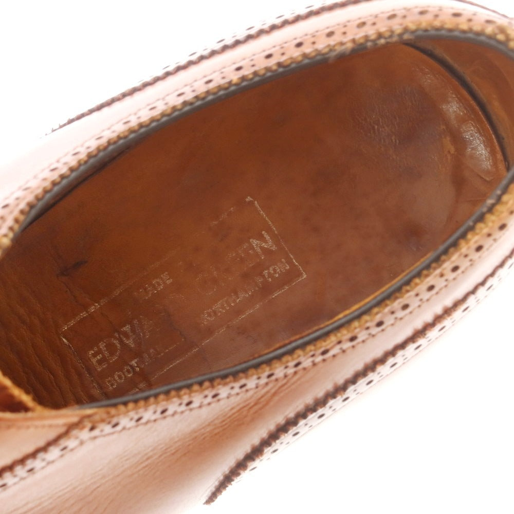 【中古】エドワードグリーン EDWARD GREEN LICHFIELD セミブローグ ドレスシューズ ブラウン【 7 1/2E 】【 状態ランクC 】【 メンズ 】